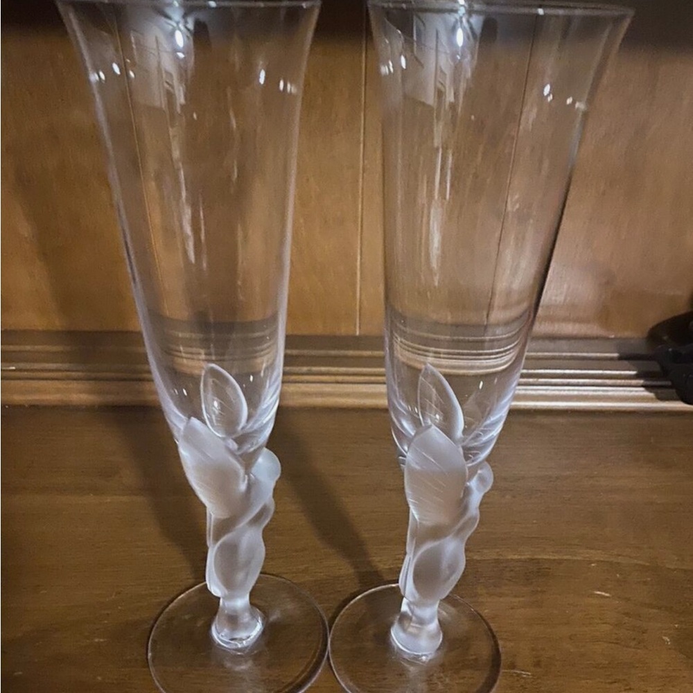Igor Carl Faberge Kissing Doves m Flutes 1 GLASS